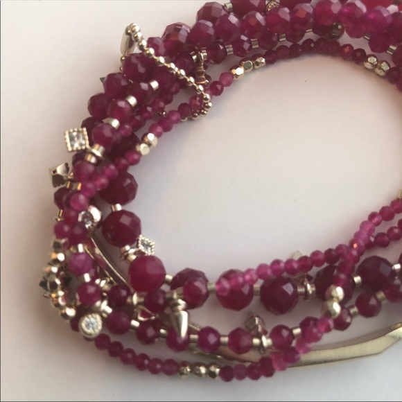Kendra Scott Magenta Stacking Bracelet Set NWT - Picture 7 of 9